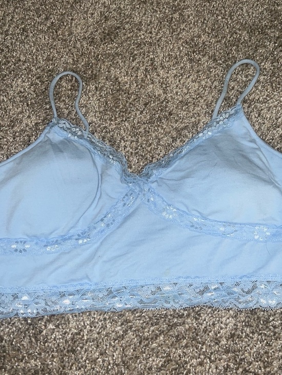 No Boundaries Other - No Boundaries Light Blue Lace-Trim Bralette